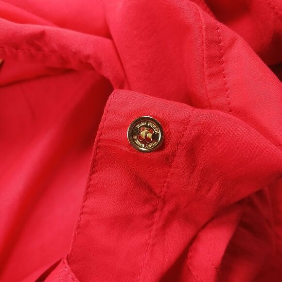 Tory Burch Designer Equestrian Rodeo Shirt. Woman's 8. Orange. 100% Cotton...... - Picture 8 of 12